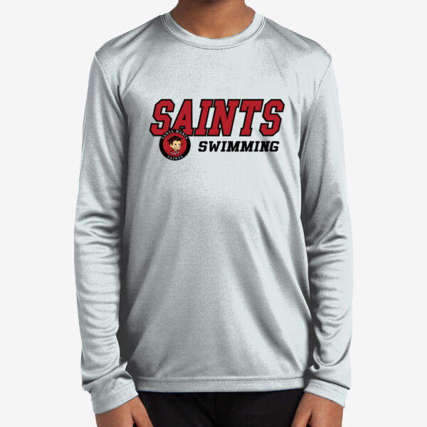 Santa Maria Saints Swimming Youth Long Sleeve PosiCharge Competitor Tee Thumbnail