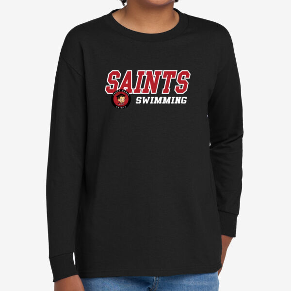 Santa Maria Saints Swimming Youth Heavy Cotton 100% Cotton Long Sleeve T Shirt Thumbnail